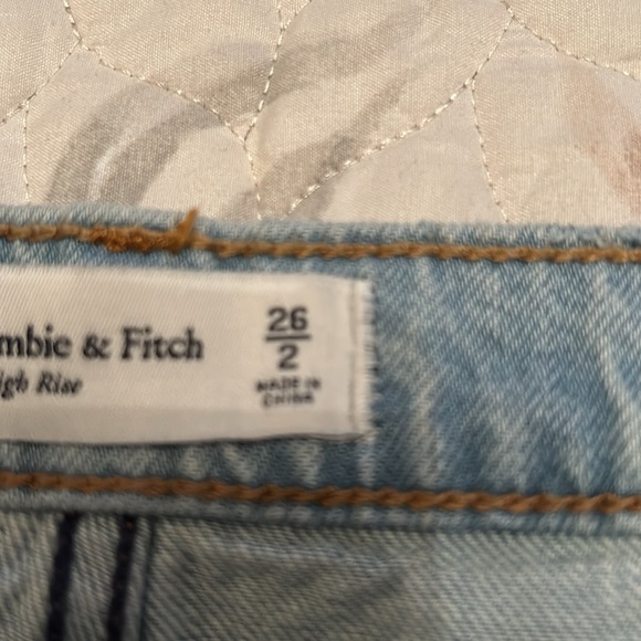 Abercrombie & Fitch Blue Mini Skirt Casual Denim - Picture 8 of 8